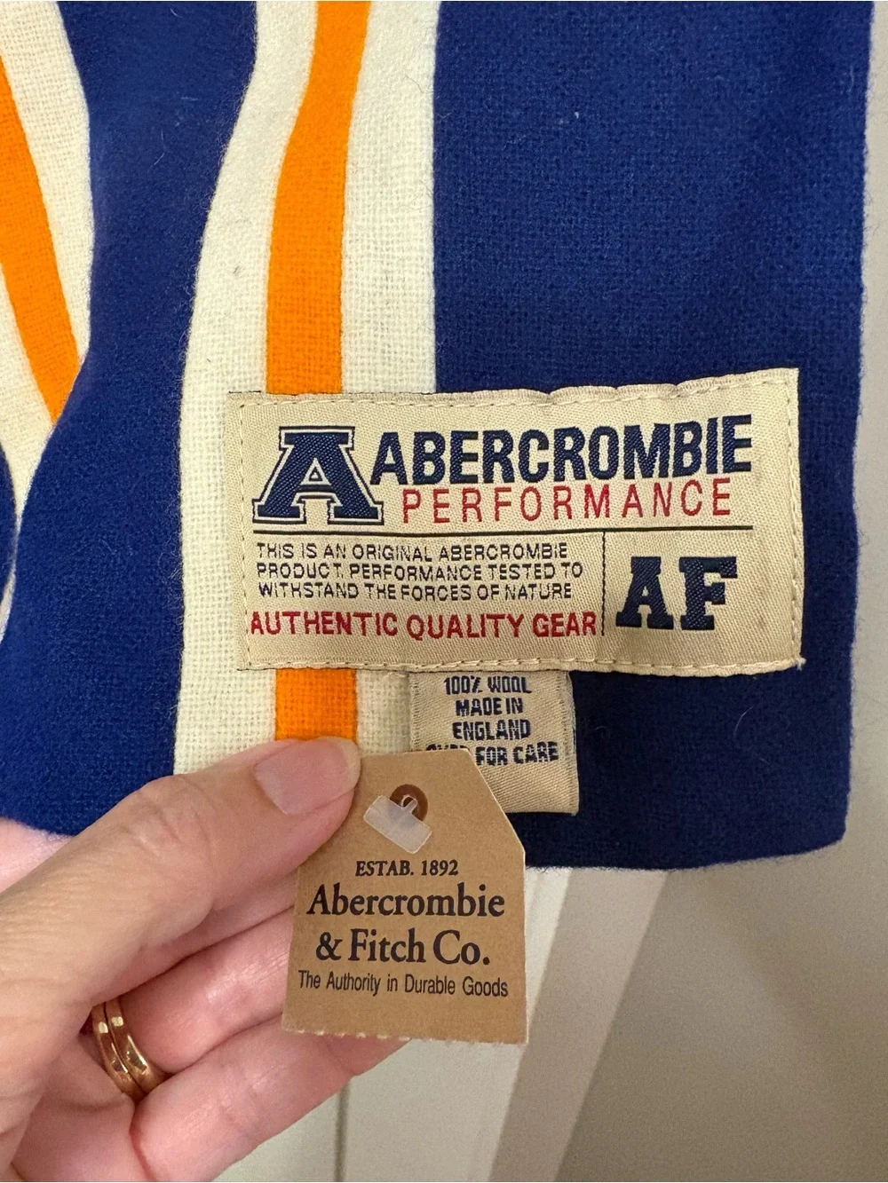 Abercrombie & Fitch Vintage Wool Heritage Collection Scarf 3 Available NWT/NWOT